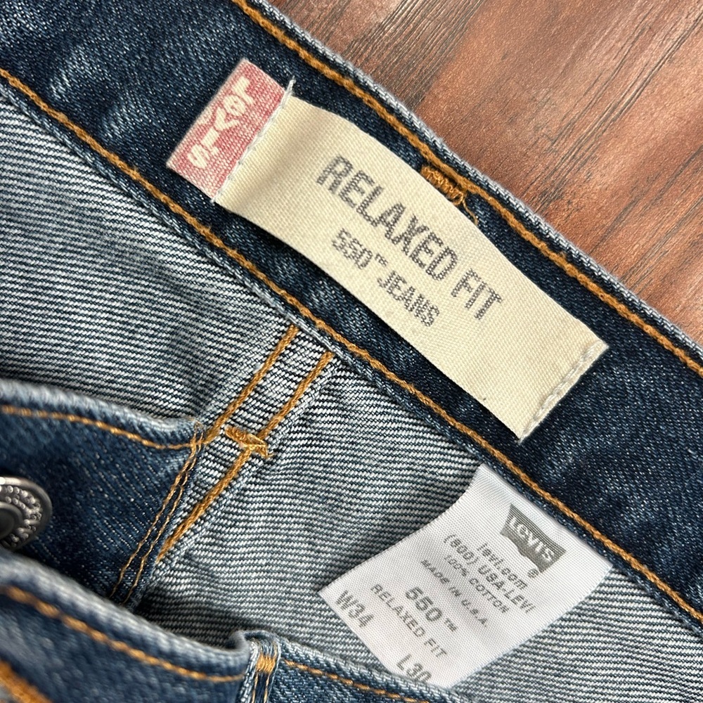 Levi’s 505 Relaxed Straight Leg Jeans Men’s 34x30 with pockets zipper closure - Picture 9 of 11